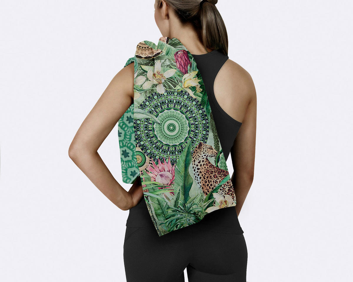 Strandtuch Abhita grün Polyester B/L: ca. 75x180 cm Abhita - grün (75,00/180,00cm) - HIP
