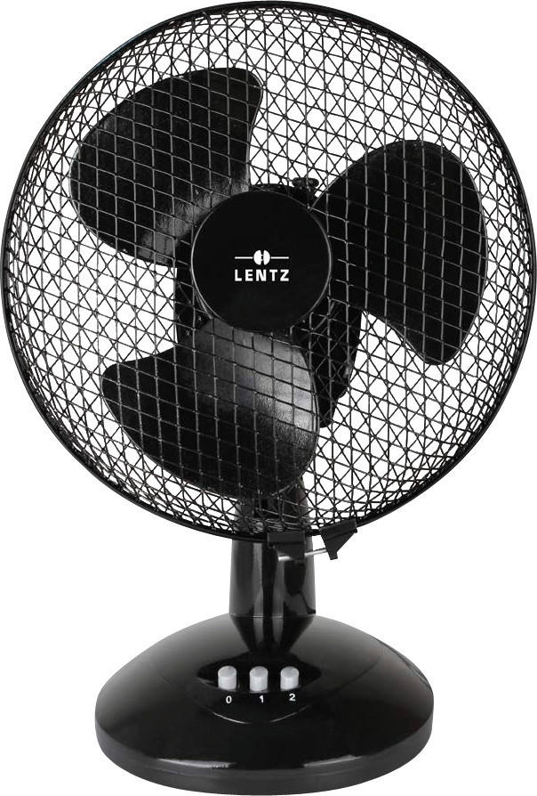 LENTZ Tischventilator schwarz Kunststoff D: ca. 30 cm Tischventilator 80032 - schwarz (30,00cm) - Lentz
