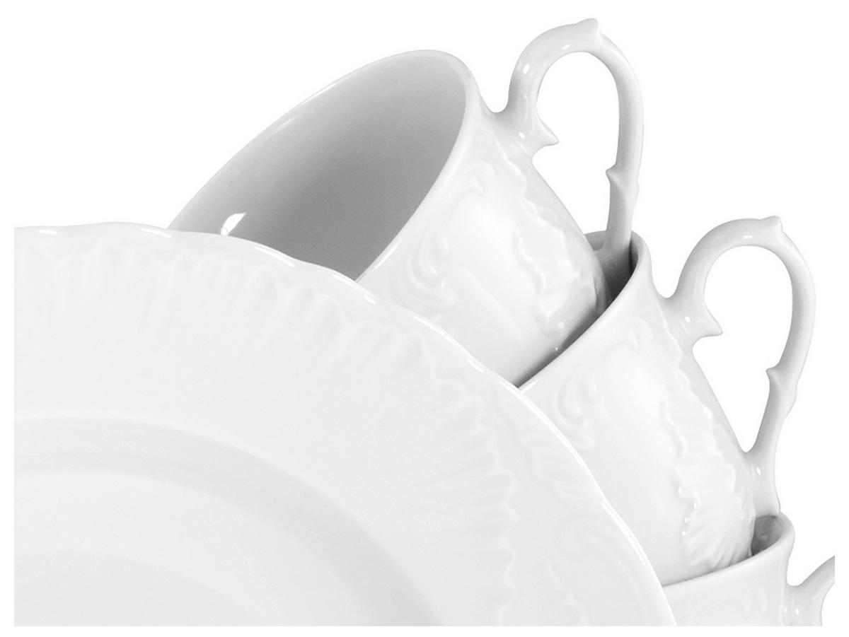 CreaTable Kombiservice Rokoko weiß Porzellan 30 tlg. Rokoko - weiß - CreaTable