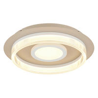 GLOBO Deckenleuchte transparent weiß sand Metall Kunststoff H/D: ca. 8,5x40 cm 1 Brennstellen ZARA - sand/weiß (40,00/8,50cm) - GLOBO