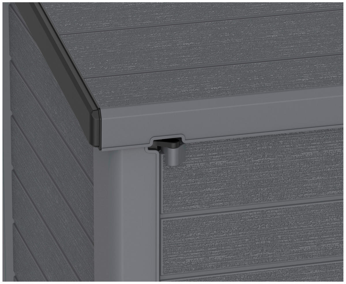 VCM Mülltonnenbox 2er StoreAway grau Kunststoff B/H/L: ca. 145x125x83 cm StoreAway - grau (83,00/145,00/125,00cm) - VCM