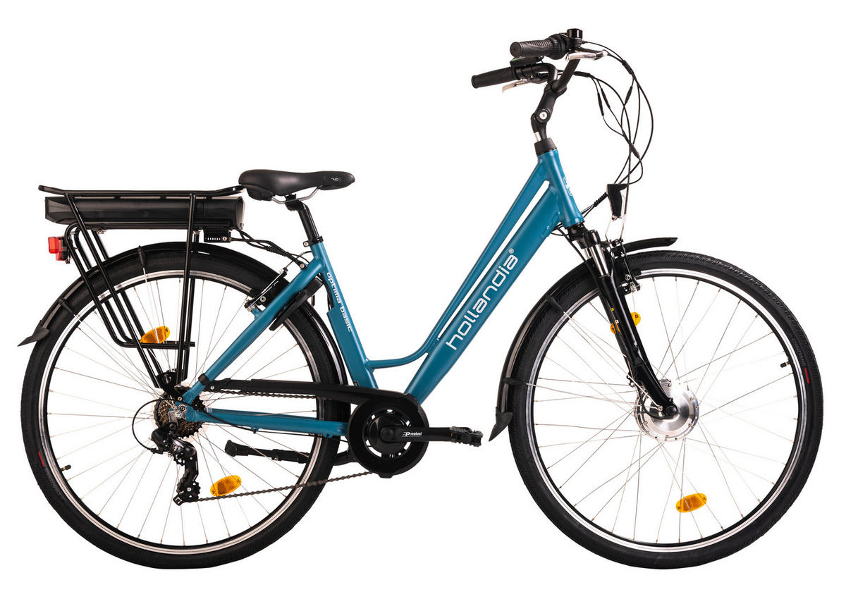 Hollandia City E-Bike Optima Basic KS189E 28 Zoll Rahmenhöhe 44 cm 7 Gänge türkis türkis ca. 250 W ca. 36 V ca. 28 Zoll Optima Basic - türkis - Hollandia
