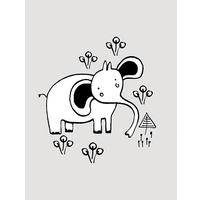 Komar Poster Scribble Elephant Elefant B/L: ca. 30x40 cm Scribble Elephant - (30,00/40,00cm) - Komar