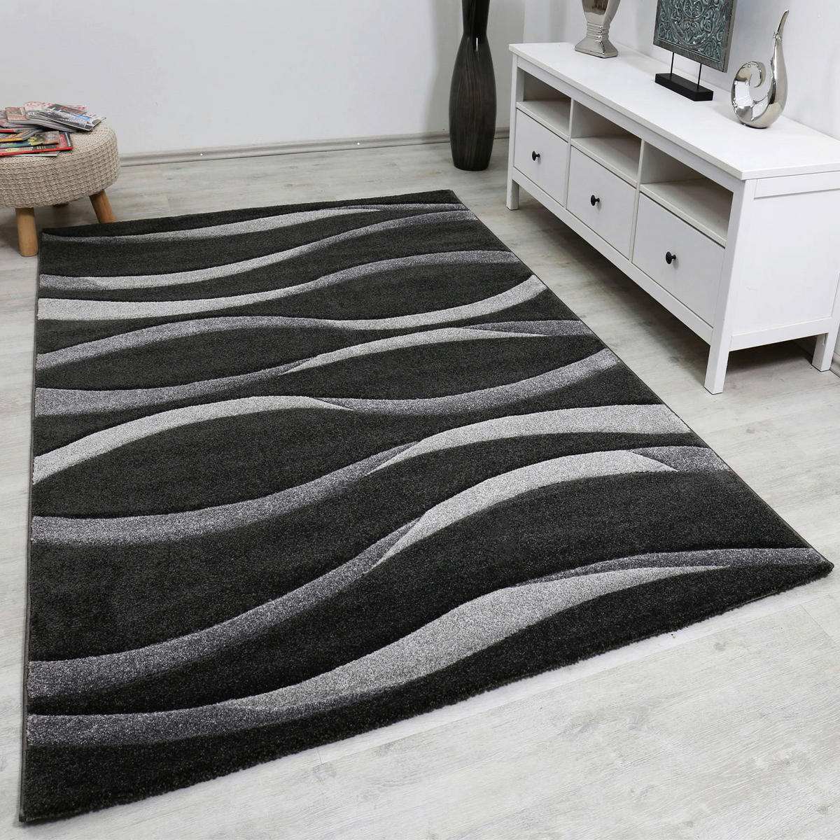 Teppich Malta anthrazit B/L: ca. 80x150 cm Malta - anthrazit (80,00/150,00cm)