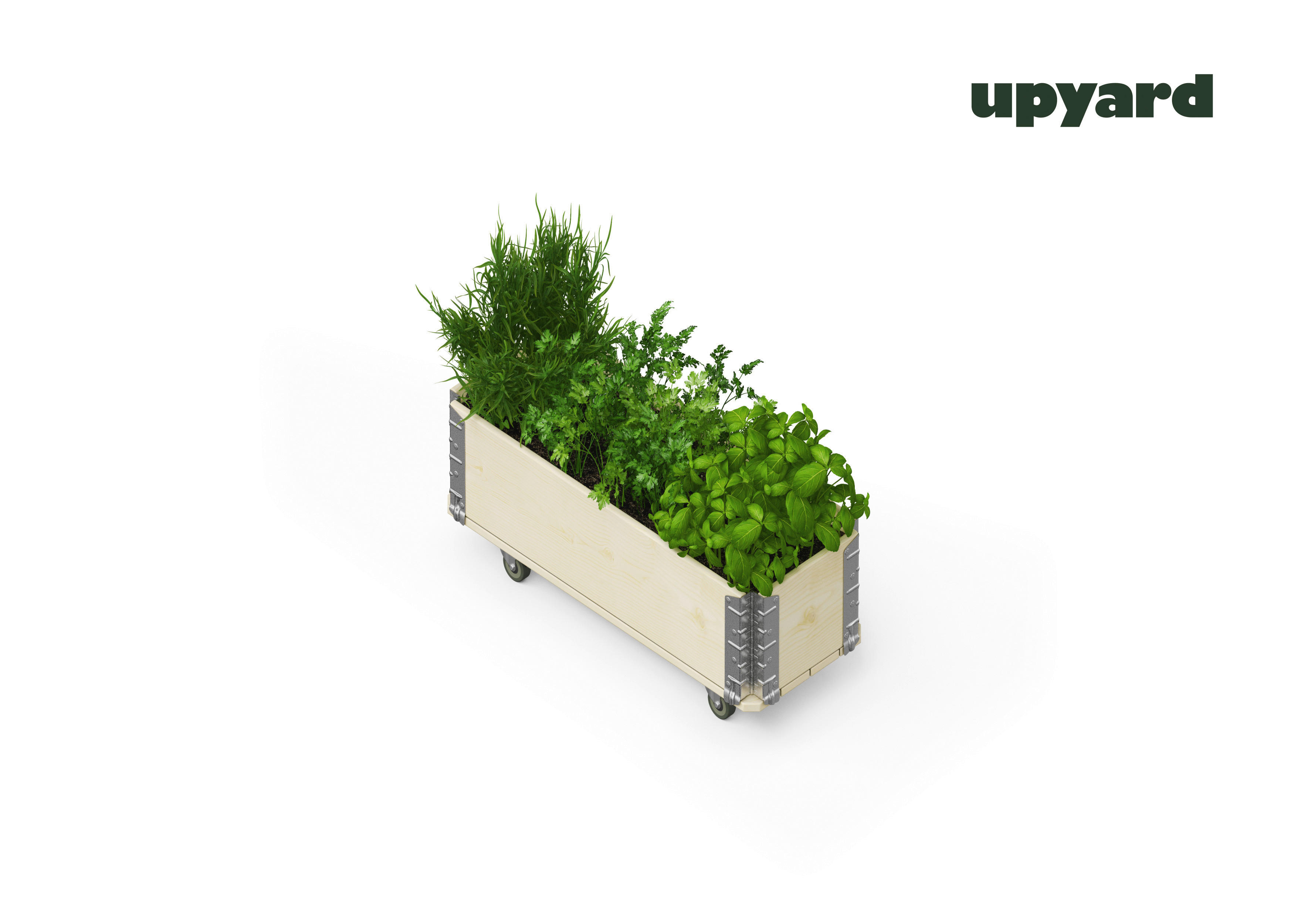 UPYARD Kräuterkasten INDUSTRIAL natur Holz B/L: ca. 30x80 cm INDUSTRIAL - natur (30,00/80,00cm) - UPYARD