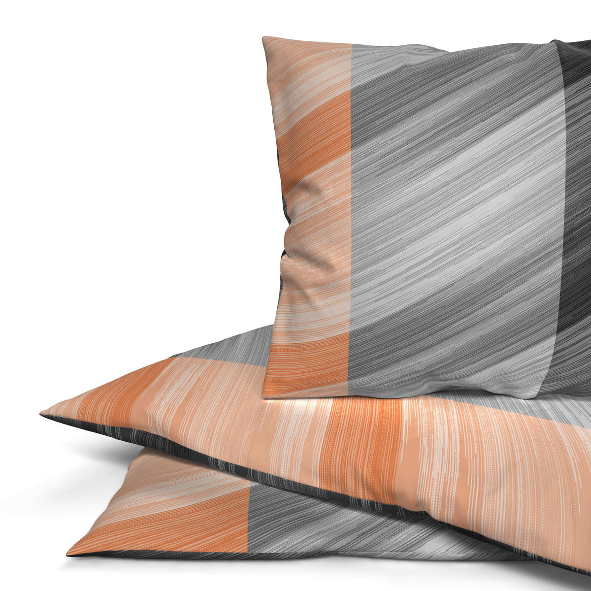Microfaser Bettwäsche Bettwäsche_Microfaser_Wella - apricot/silber (135,00/200,00cm)