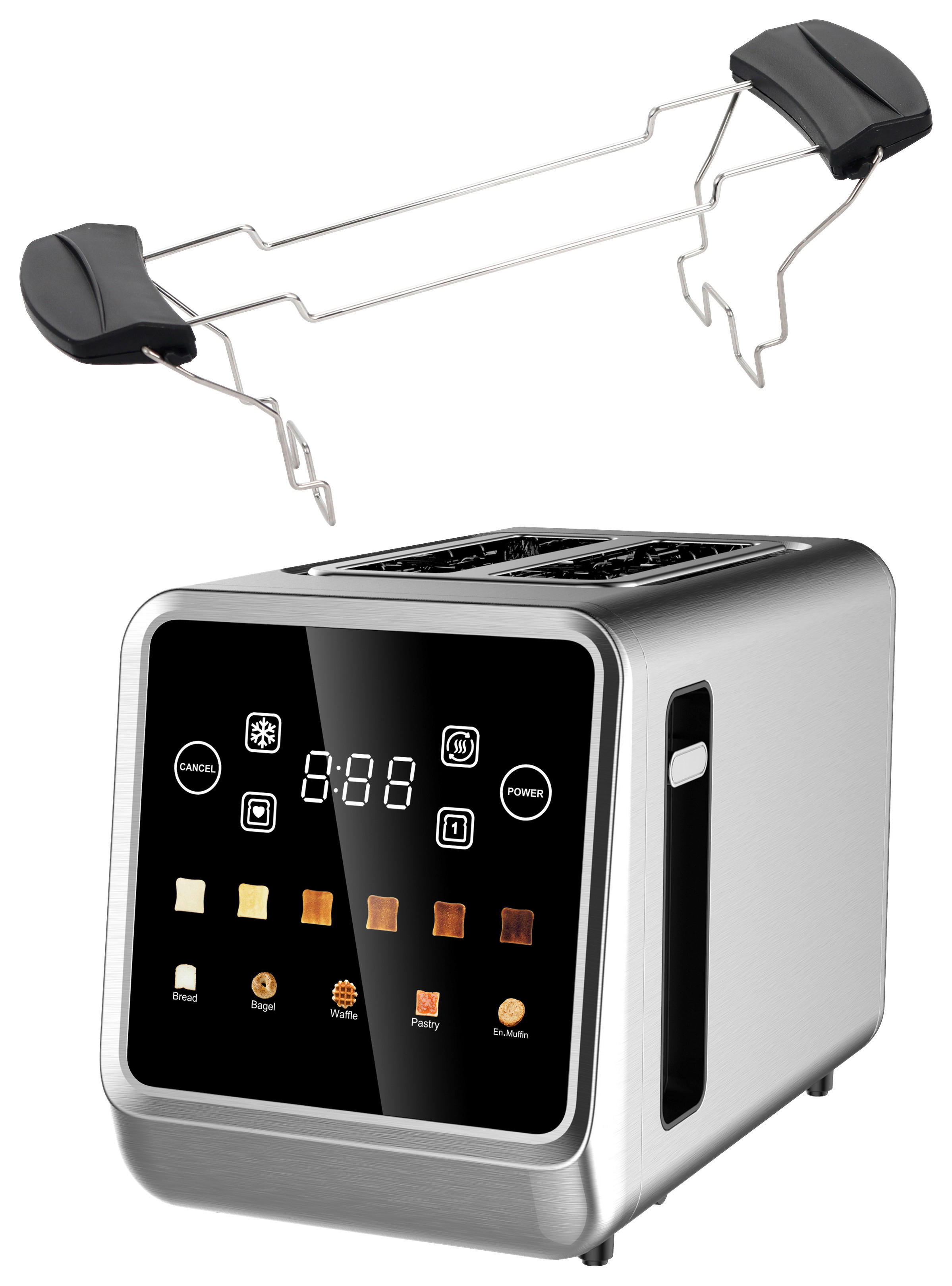Emerio Toastautomat TO-132741.1 Edelstahl Metall Kunststoff B/H/T: ca. 20x21x31 cm Toastautomat TO-132741.1 - Edelstahl (20,00/21,00/31,00cm) - Emerio