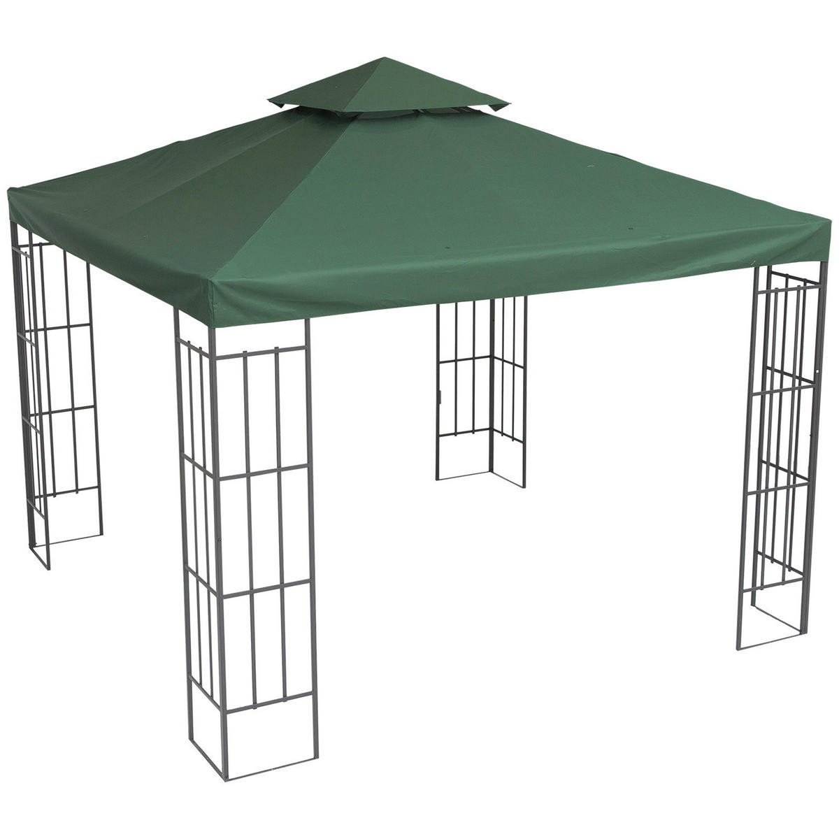 Outsunny Ersatzdach für Metallpavillon grün Polyester-Mischgewebe B/H/L: ca. 300x75x300 cm Ersatzdach_für_Metallpavillon - grün (300,00/300,00/75,00cm) - Outsunny