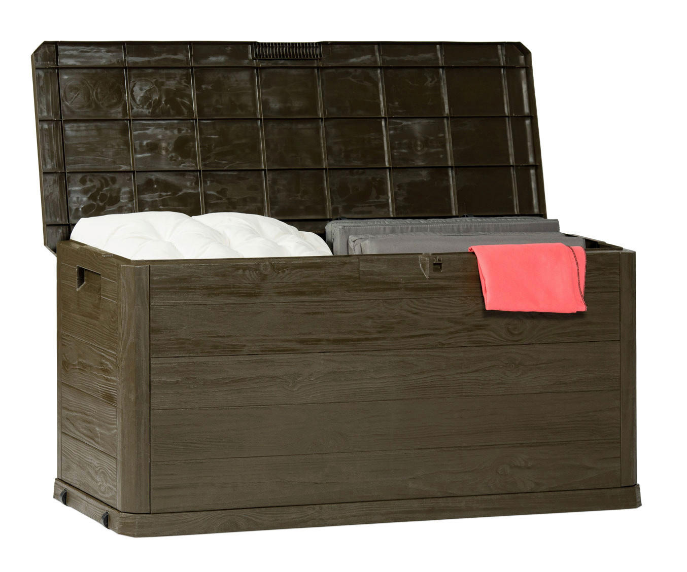 Thumbnail - Toomax Aufbewahrungsbox Woodys braun Kunststoff B/H/L: ca. 56x45x117 cm