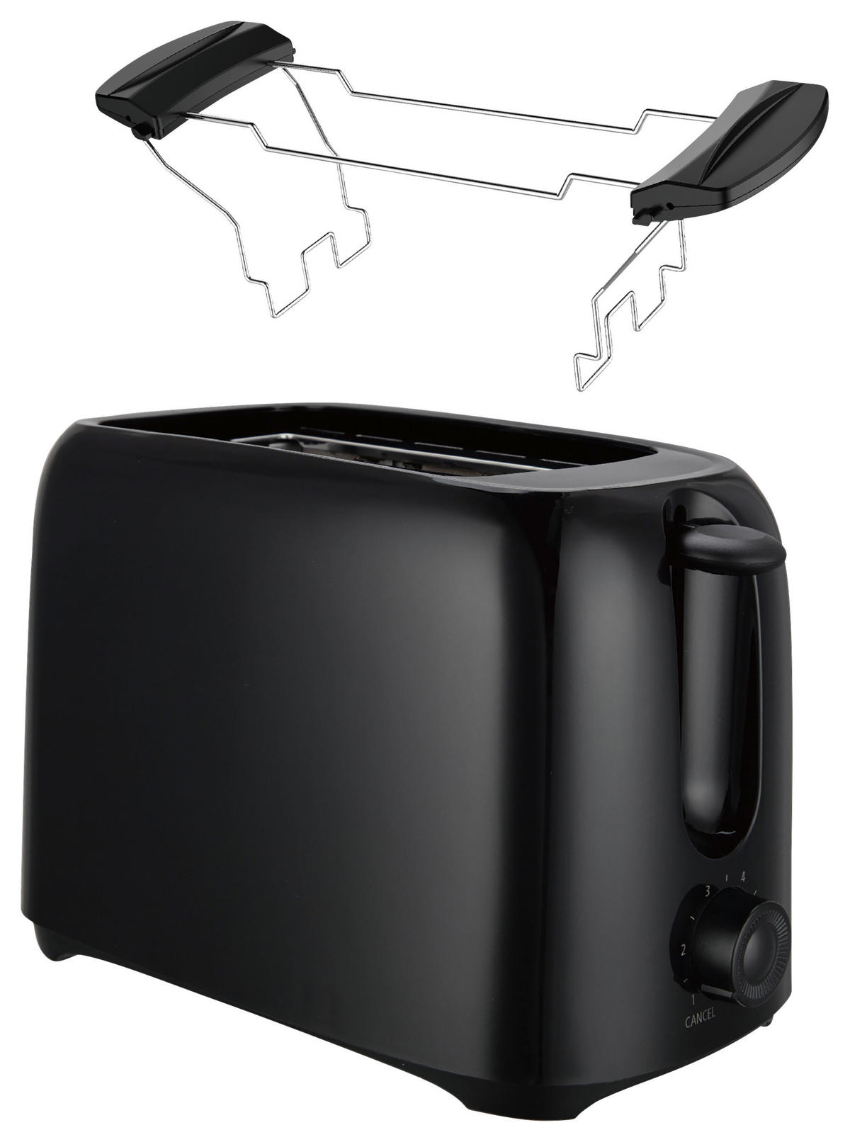 Emerio Toastautomat TO-128676.1 schwarz Kunststoff B/H/T: ca. 15x17x25 cm Toastautomat TO-128676.1 - schwarz (15,00/17,00/25,00cm) - Emerio