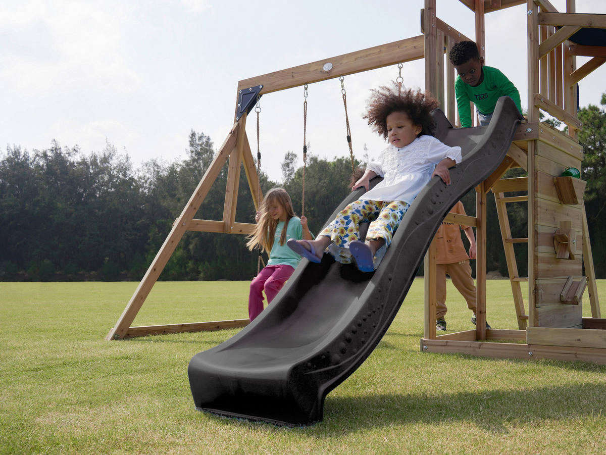 AXI Spielturm Malik grau B/H/L: ca. 345x270x336 cm Malik - braun/grau (336,00/345,00/270,00cm) - AXI