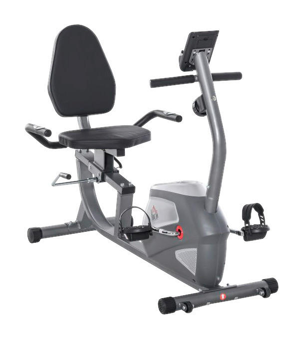 HOMCOM Liegeergometer grau Metall B/H/L: ca. 62,5x38x136 cm Liegeergometer - silber/grau (136,00/62,50/38,00cm) - HOMCOM
