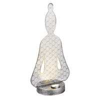 LED-Solarleuchte silber Metall B/H/T: ca. 12x36x19 cm SOLAR - silber (12,00/36,00/19,00cm) - GLOBO