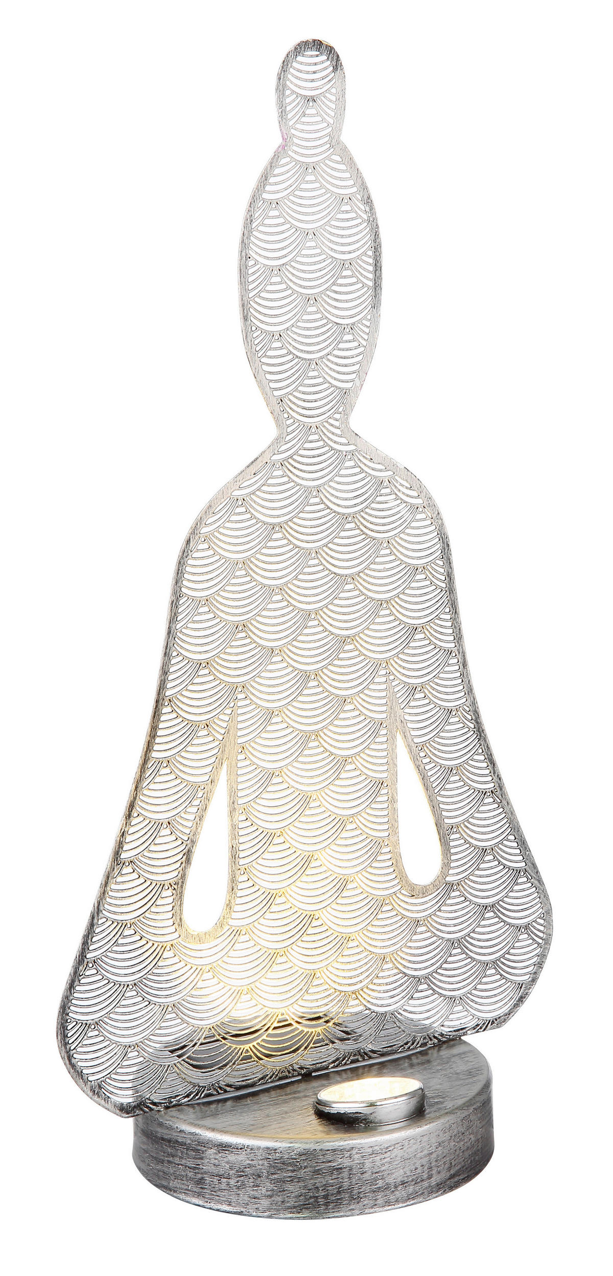 LED-Solarleuchte silber Metall B/H/T: ca. 12x36x19 cm SOLAR - silber (12,00/36,00/19,00cm) - GLOBO