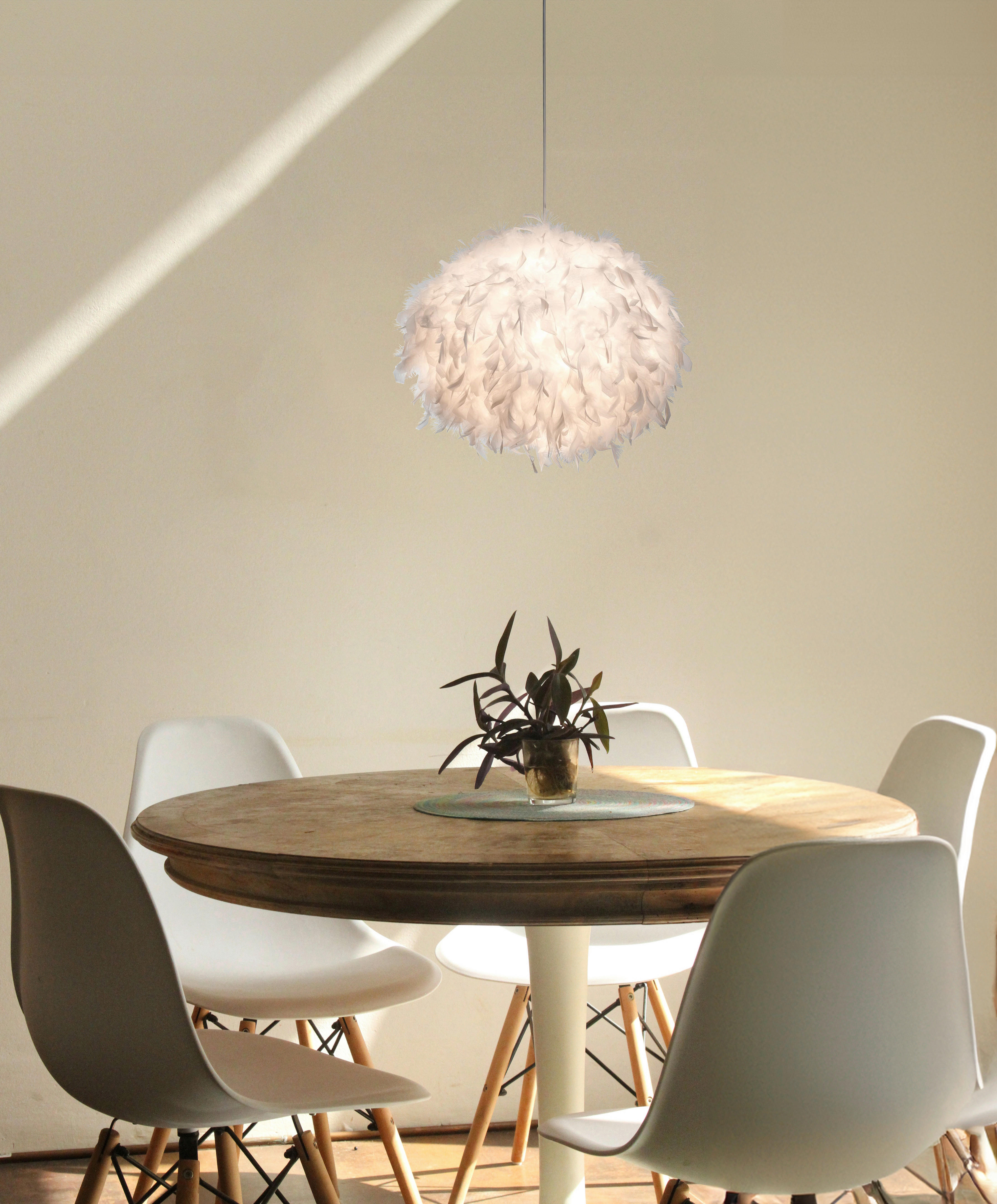 Nowa Pendelleuchte 30129107 weiß Metall Polyester H/D: ca. 150x60 cm E27 1 Brennstellen DUCKY - weiß (60,00/150,00cm) - Nowa