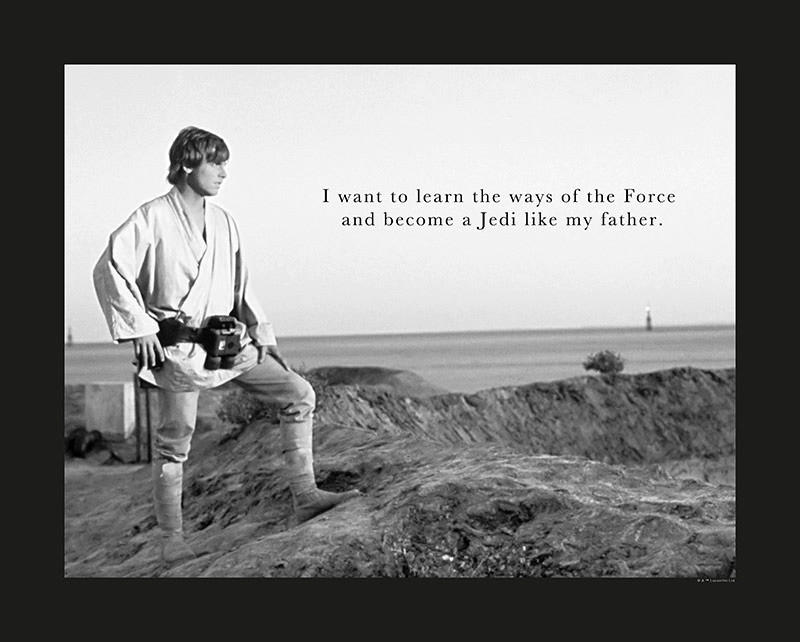 Komar Poster Star Wars Classic Luke Quote Star Wars - Classic B/L: ca. 50x40 cm Star Wars Classic Luke Quote - (50,00/40,00cm) - Komar