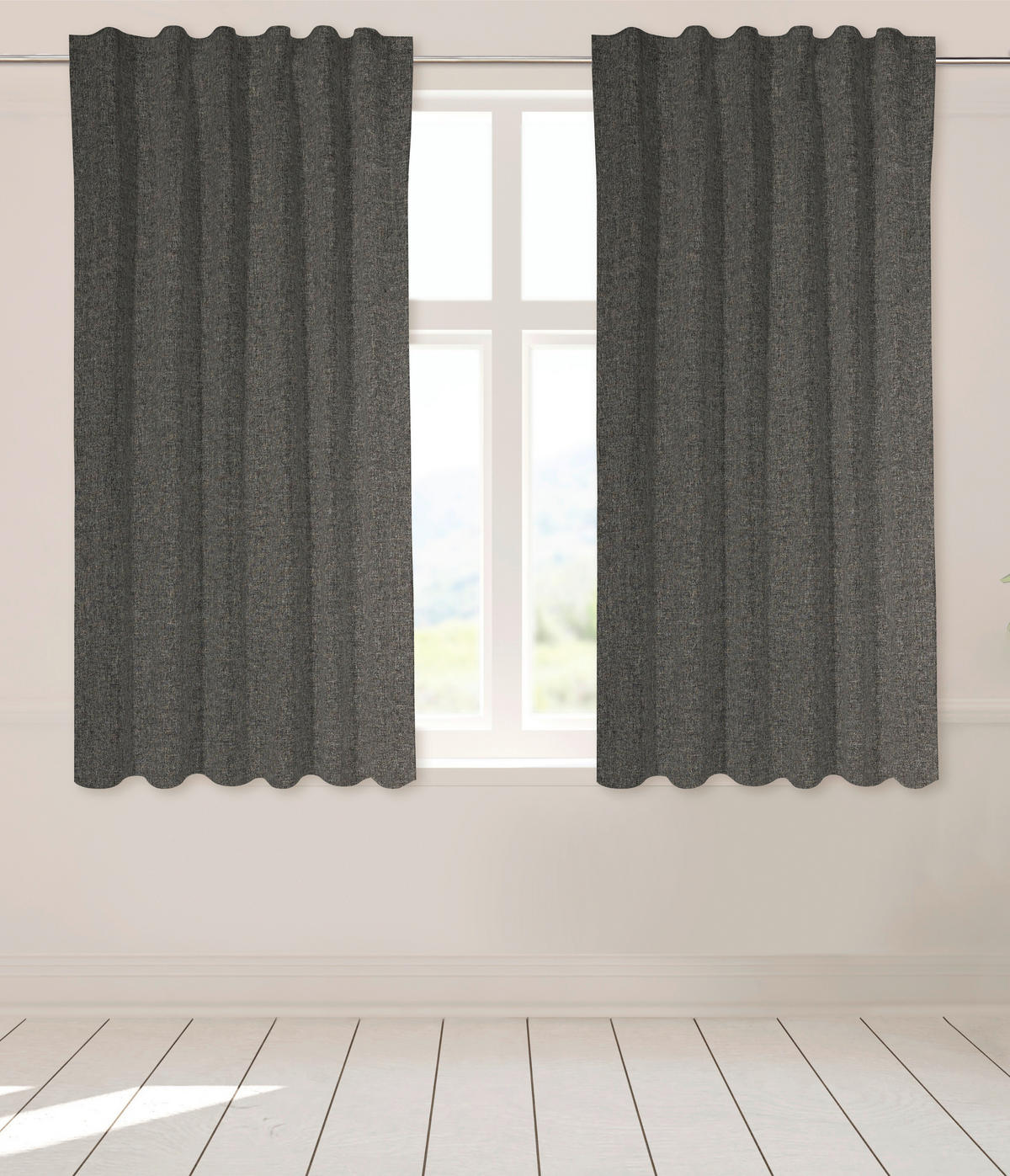 Kombivorhang Ulrich anthrazit B/L: ca. 135x175 cm Ulrich - anthrazit (135,00/175,00cm) - POCOline