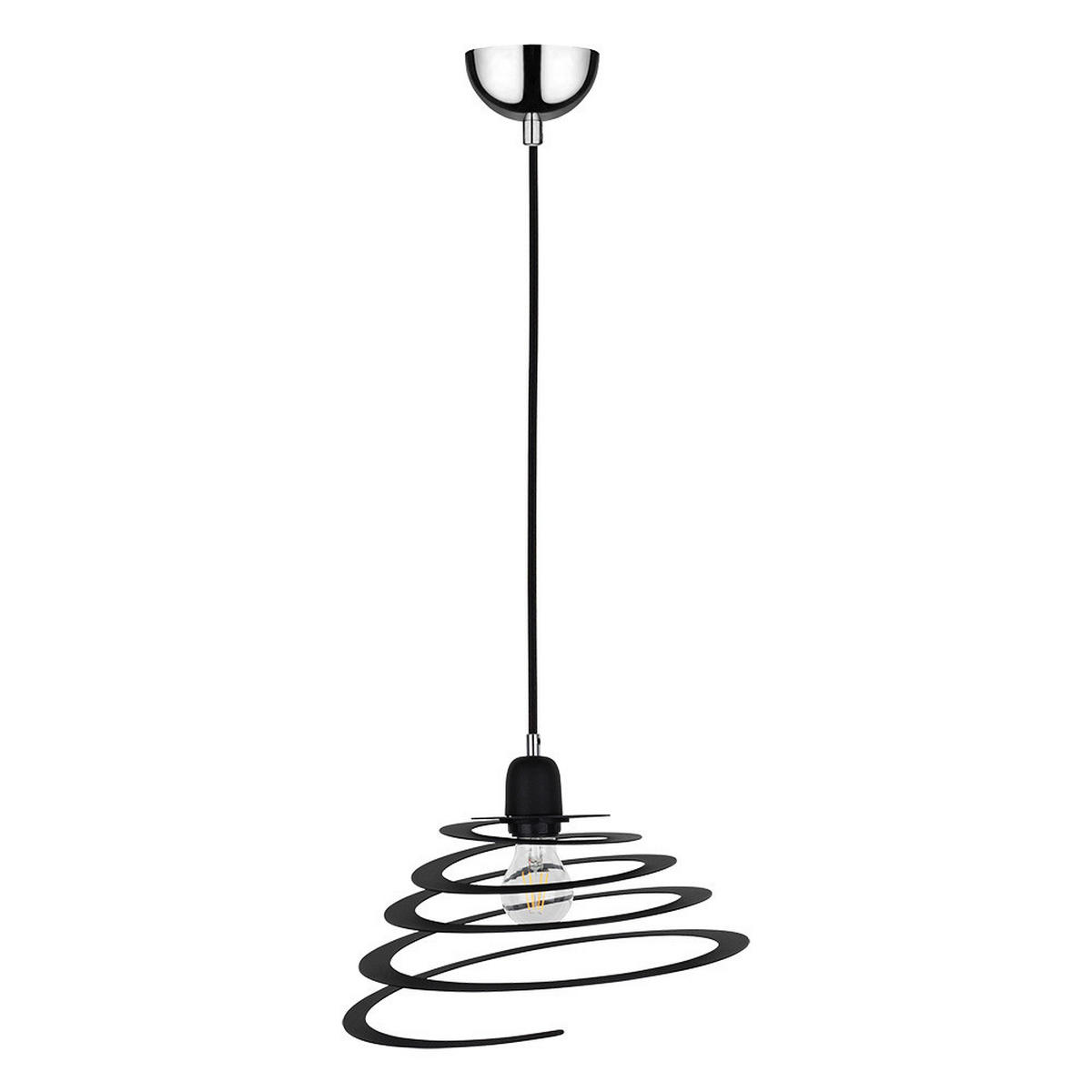 SPOT Light Pendelleuchte 1851104 schwarz Chrom Metall B/H: ca. 35x120 cm E27 1 Brennstellen Komet - schwarz/Chrom (35,00/120,00cm) - SPOT Light