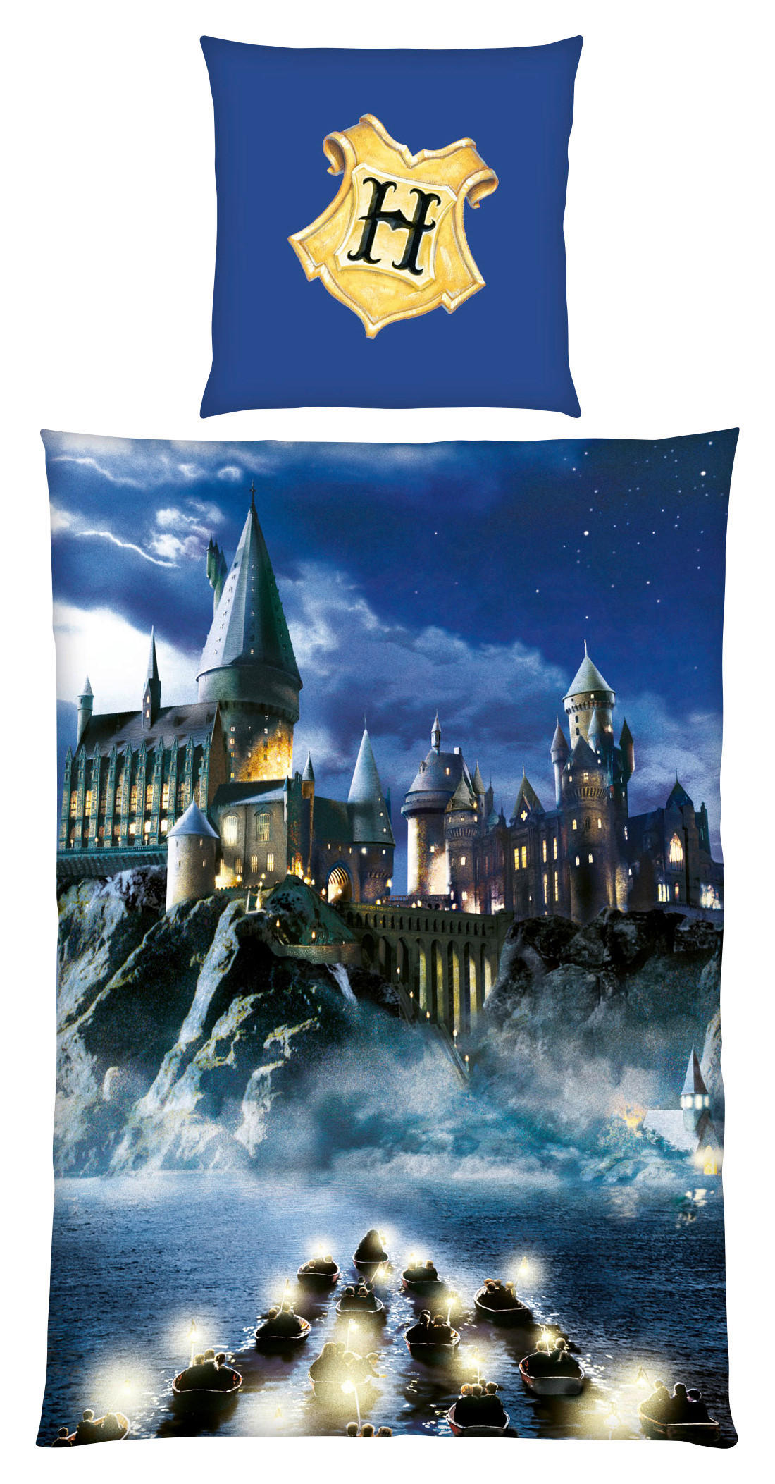 Baumwoll Wende Bettwäsche Harry Potter Baumwolle blau Baumwolle B/L: ca. 135x200 cm