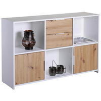 Kommode Pepeto 2T2S weiß weiß beschichtet Optik B/H/L: ca. 30x77x120 cm Pepeto 2T2S weiß - weiß (120,00/30,00/77,00cm) - Inter Link