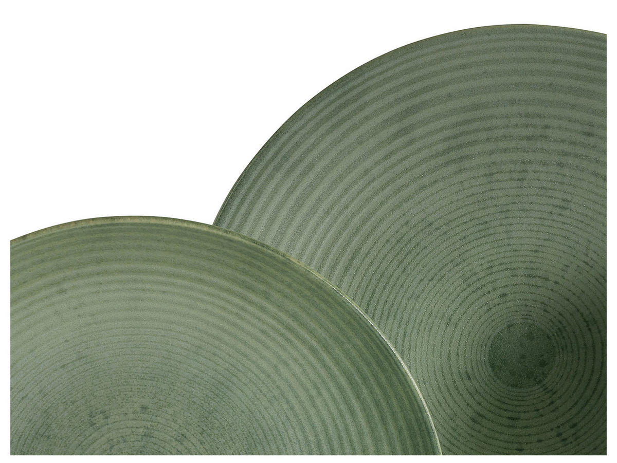 CreaTable Tafelservice Catania Eukalyptus grün Steinzeug 12 tlg. Catania Eukalyptus - grün - CreaTable