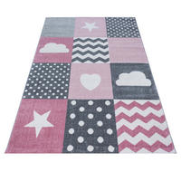Ayyildiz Teppich KIDS pink B/L: ca. 200x290 cm KIDS - pink (200,00/290,00cm) - Ayyildiz