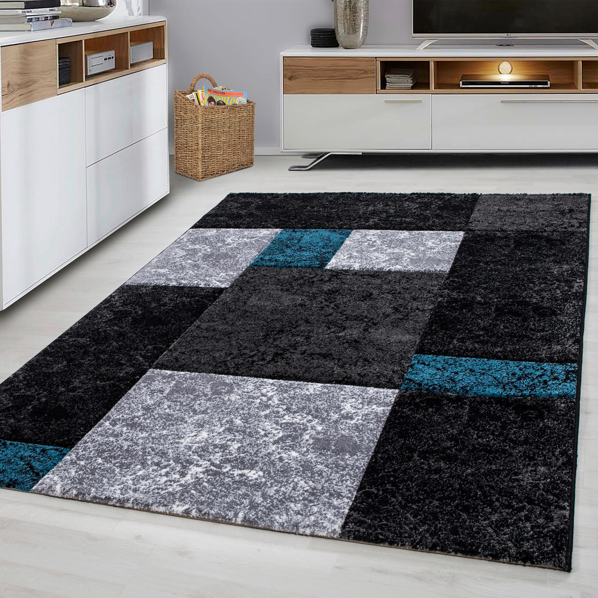 Ayyildiz Teppich HAWAII türkis B/L: ca. 140x200 cm HAWAII - türkis (140,00/200,00cm) - Ayyildiz