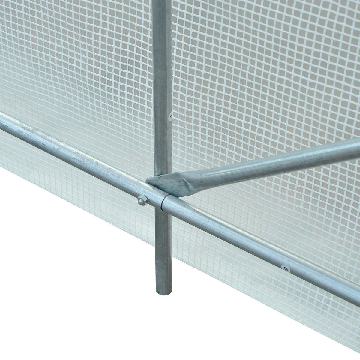 Outsunny Foliengewächshaus B/H/L: ca. 200x200x250 cm Foliengewächshaus MH845-071 - weiß (250,00/200,00/200,00cm) - Outsunny