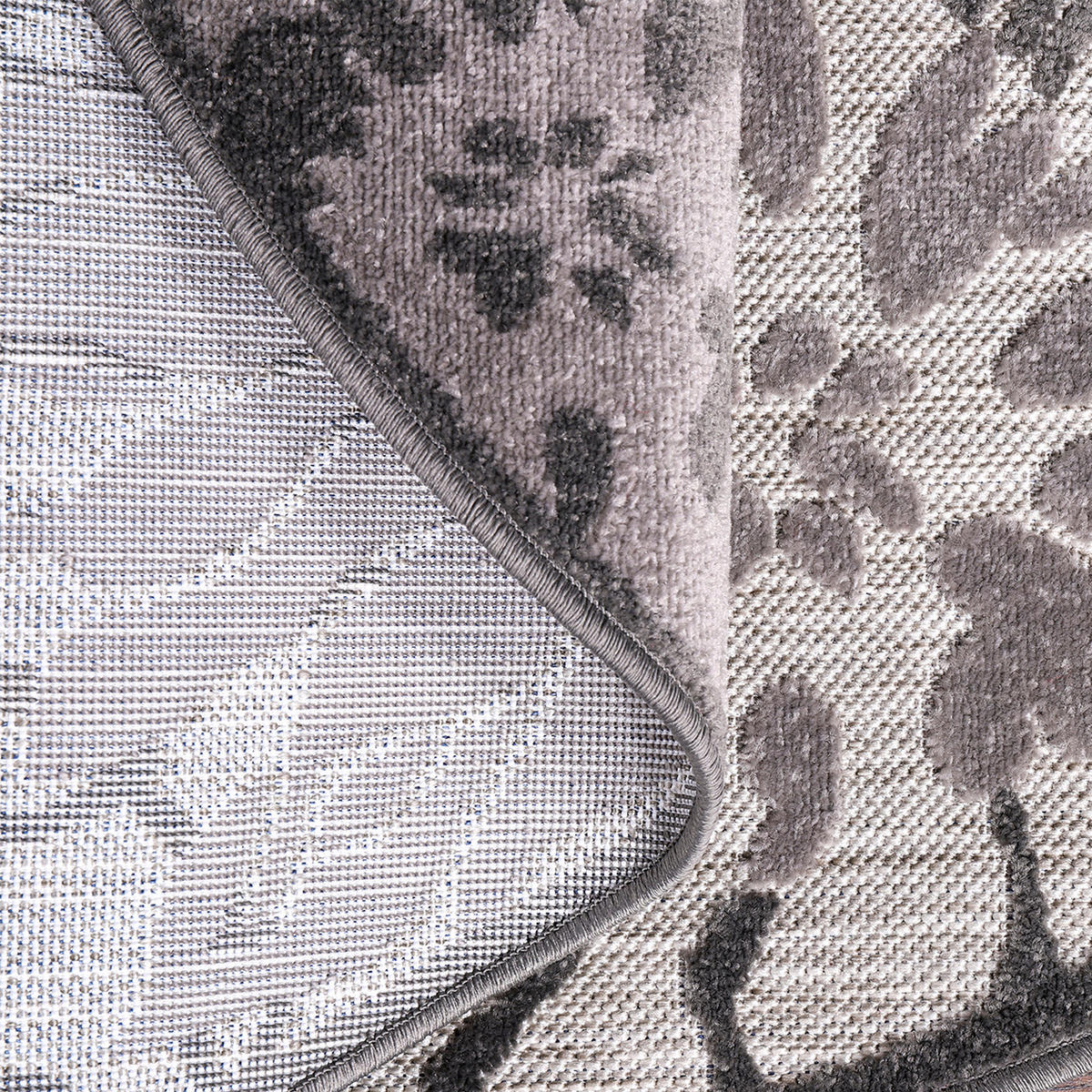 Sanat Outdoorteppich FLORAL grau B/L: ca. 200x200 cm FLORAL - grau (200,00/200,00cm) - Sanat
