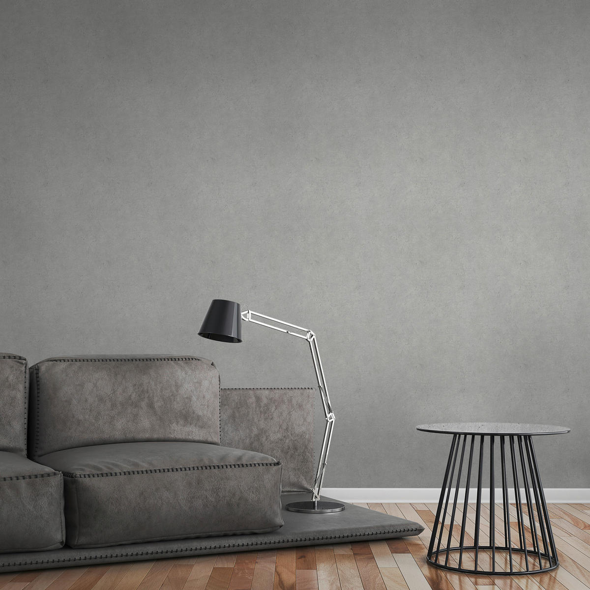 A.S.Creation Vliestapete Authentic Walls 2 Uni grau B/L: ca. 53x1005 cm Authentic Walls 2 - grau (53,00/1005,00cm) - A.S.Creation