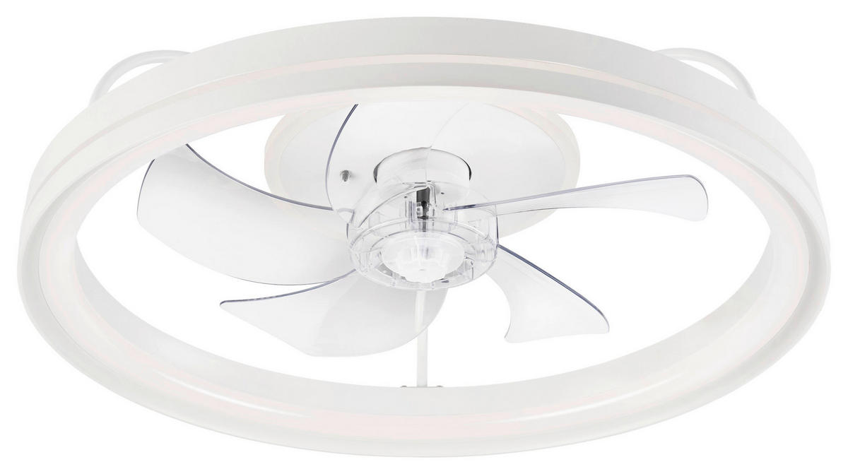 Lamkur LED-Deckenventilator FALCO 49885 weiß H/L: ca. 17x50 cm max. 40 W Falco - weiß (50,00cm) - Lamkur