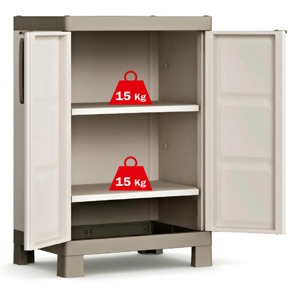 Keter Kunststoffschrank Excellence beige Kunststoff B/H/T: ca. 65x97x45 cm Excellence - beige/taupe (65,00/97,00/45,00cm) - Keter