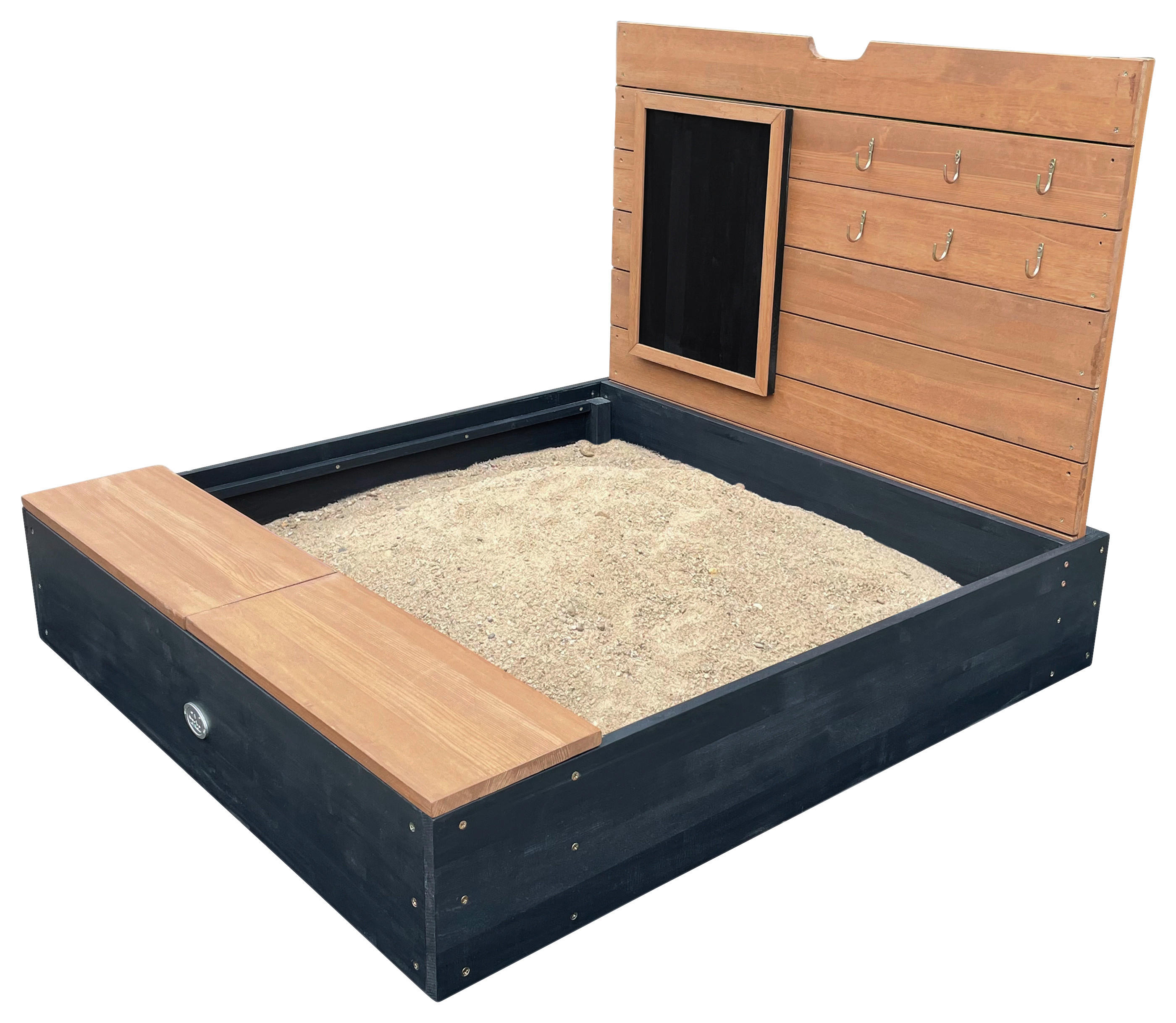 AXI Sandkasten Mandy grau B/H/T: ca. 90x74x100 cm Mandy - braun/gelb (90,00/74,00/100,00cm) - AXI