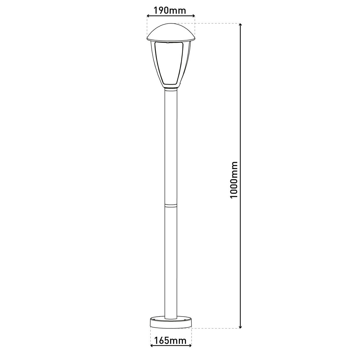 Näve Leuchten LED-Außensockelleuchte 2096122 anthrazit Aluminium Kunststoff B/H/T: ca. 19x100x16,5 cm LED Außensockelleuchte Leah mit LED - anthrazit (19,00/100,00/16,50cm) - Näve Leuchten