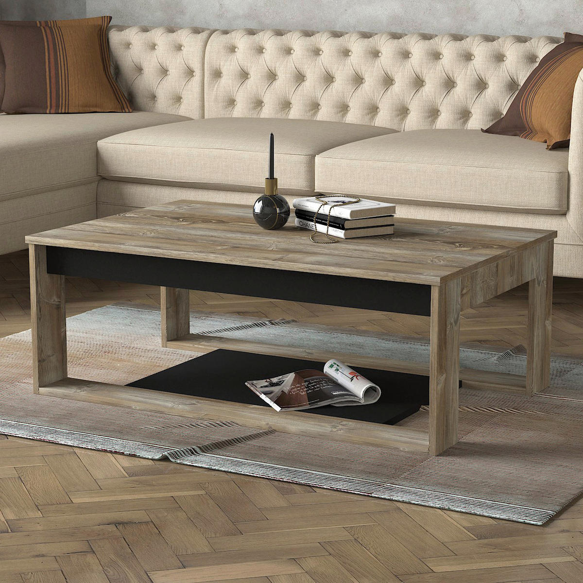 Couchtisch Costa Eiche Nachbildung B/H/T: ca. 111x40x71 cm Costa - Eiche (111,00/40,00/71,00cm) - moebel17