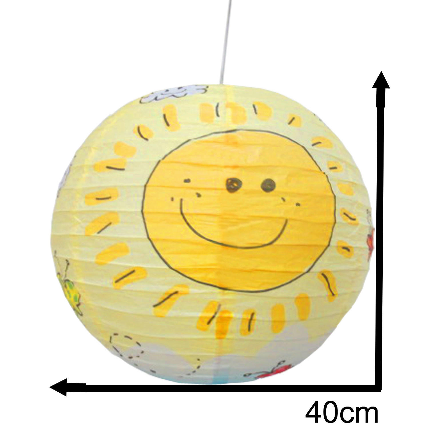 Niermann Pendelleuchte Sunny gelb Papier D: ca. 40 cm Pendelleuchte_Papierballon_Sunny - gelb (40,00cm) - Niermann