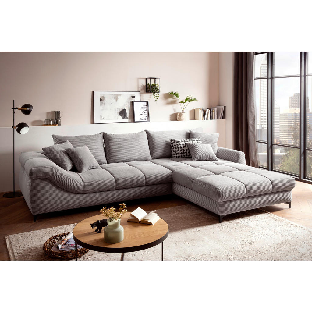 Thumbnail - Ecksofa Ronaldo grau Microfaser B/H/T: ca. 332x96x227 cm