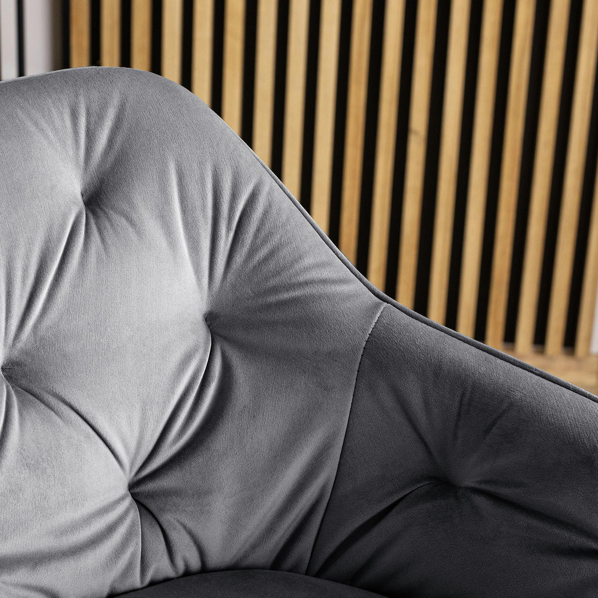 Barhocker SALEM grau Velourstoff B/H/T: ca. 53x105x58 cm SALEM - grau (53,00/105,00/58,00cm) - WIPMEB