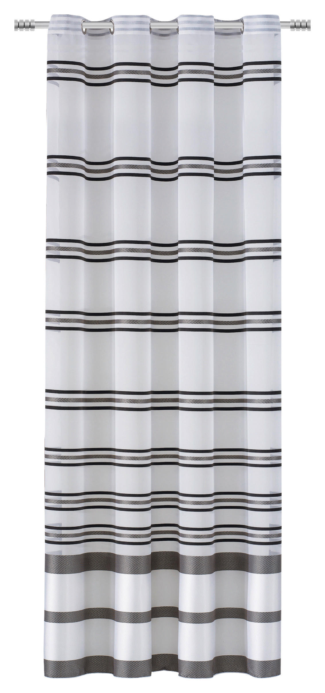 Ösenvorhang Chicago schwarz B/L: ca. 150x245 cm Chicago - schwarz (150,00/245,00cm) - POCOline