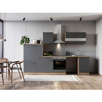 Respekta Küchenblock Merle grau B/H/T: ca. 310x200x60 cm Merle - Eiche/grau (310,00/200,00/60,00cm) - Respekta