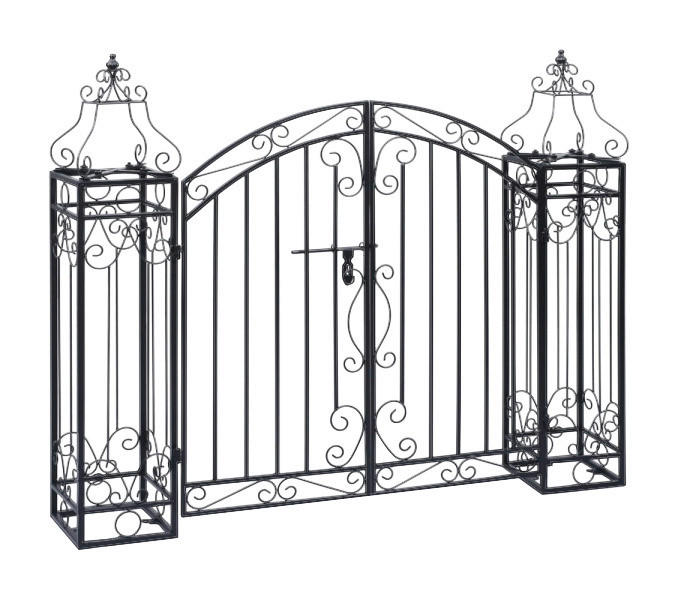 VidaXL Gartentor Gartentor - schwarz (122,00/100,00cm) - VidaXL