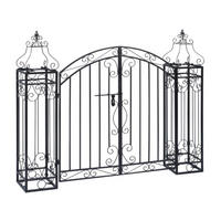 VidaXL Gartentor Gartentor - schwarz (122,00/100,00cm) - VidaXL