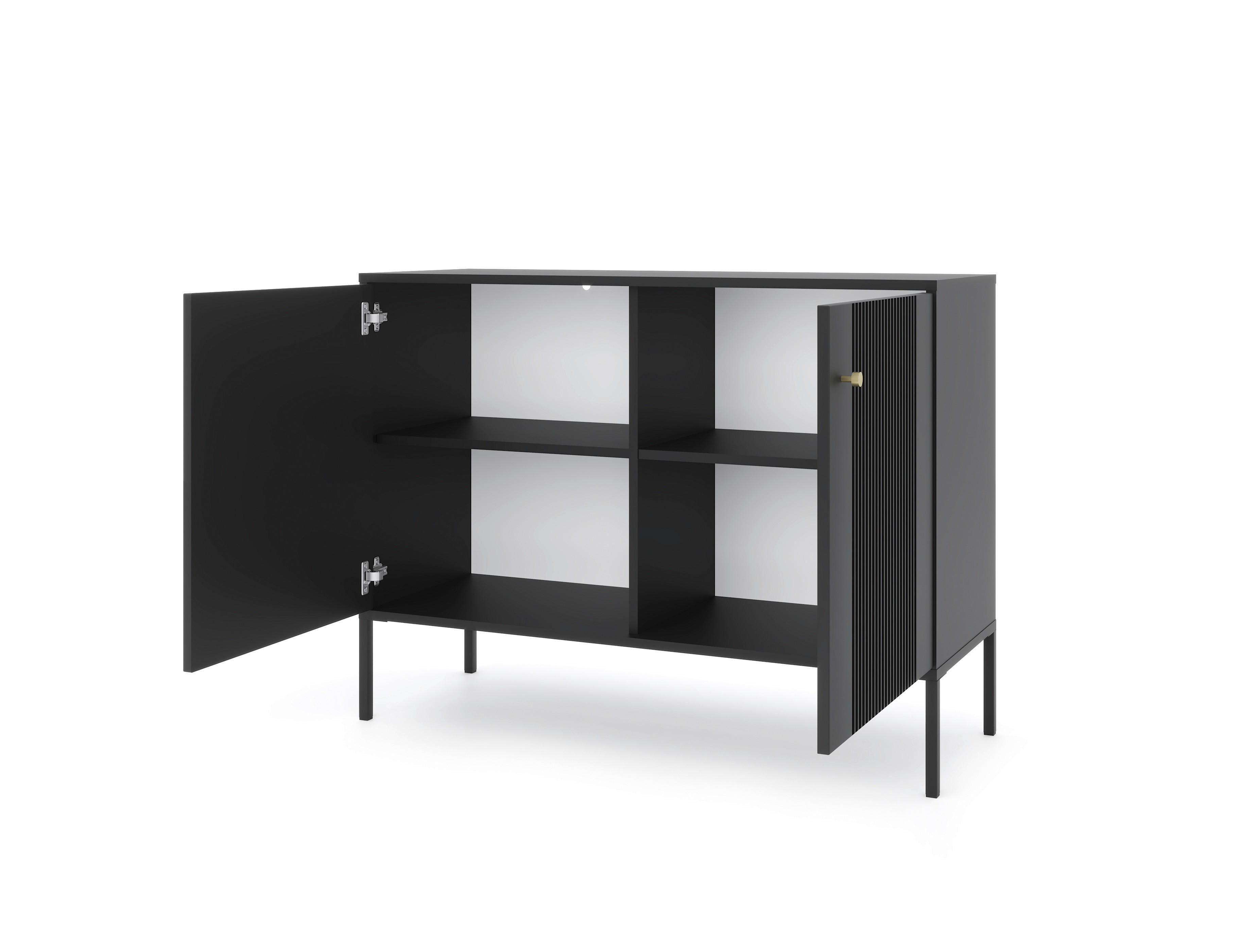 Kommode ISEO schwarz B/H/T: ca. 104,5x79x39 cm ISEO - schwarz (104,50/79,00/39,00cm) - WIPMEB