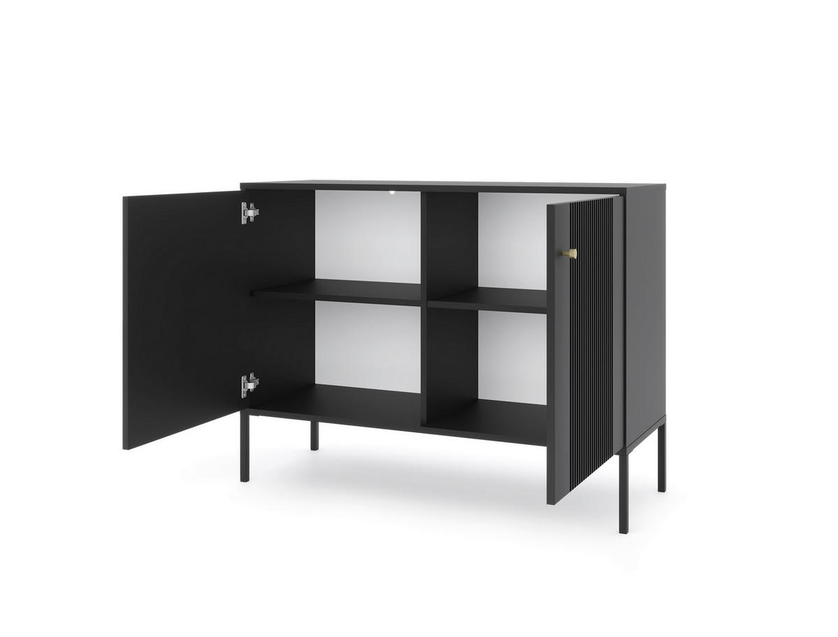 Kommode ISEO schwarz B/H/T: ca. 104,5x79x39 cm ISEO - schwarz (104,50/79,00/39,00cm) - WIPMEB