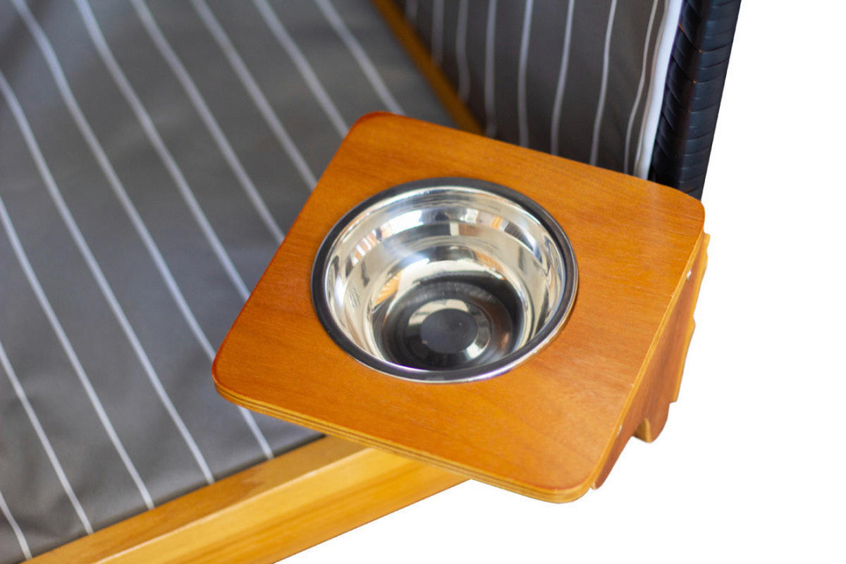 Hundestrandkorb braun Holz B/H/T: ca. 75x95x65 cm Hundestrandkorb_inkl._SH - braun/schwarz (75,00/95,00/65,00cm)