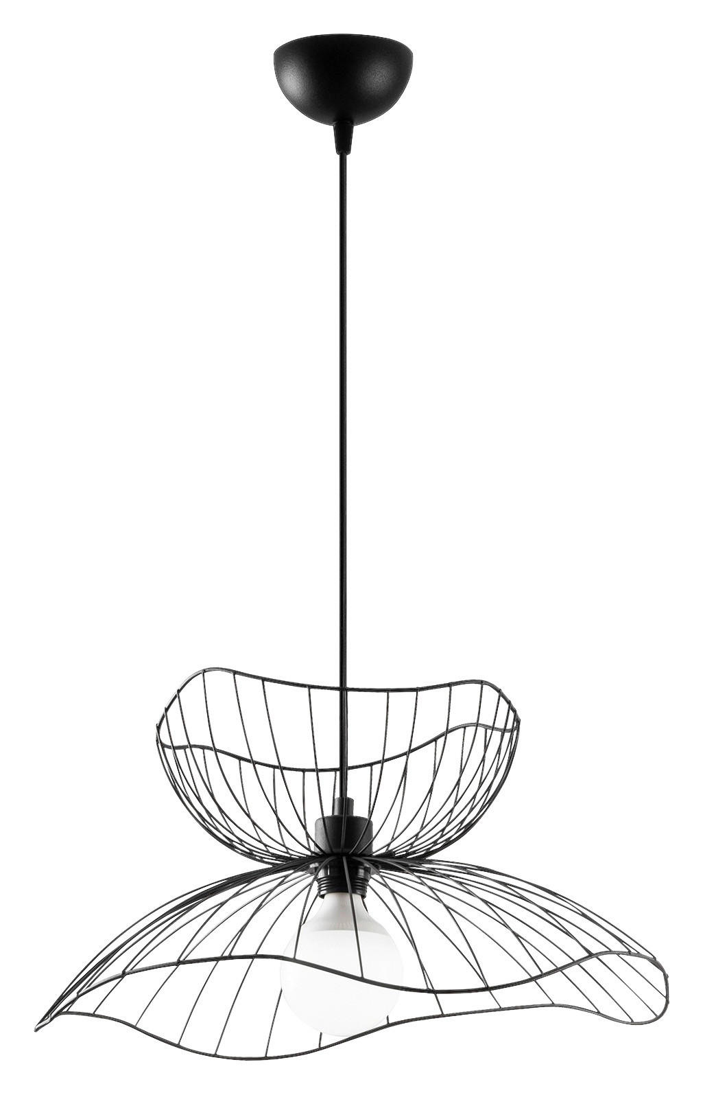 Opviq Pendelleuchte schwarz B/H/T/L/D: ca. 50x121x50x50x50 cm E27 1 Brennstellen Farac - schwarz (50,00/50,00/121,00cm) - Opviq