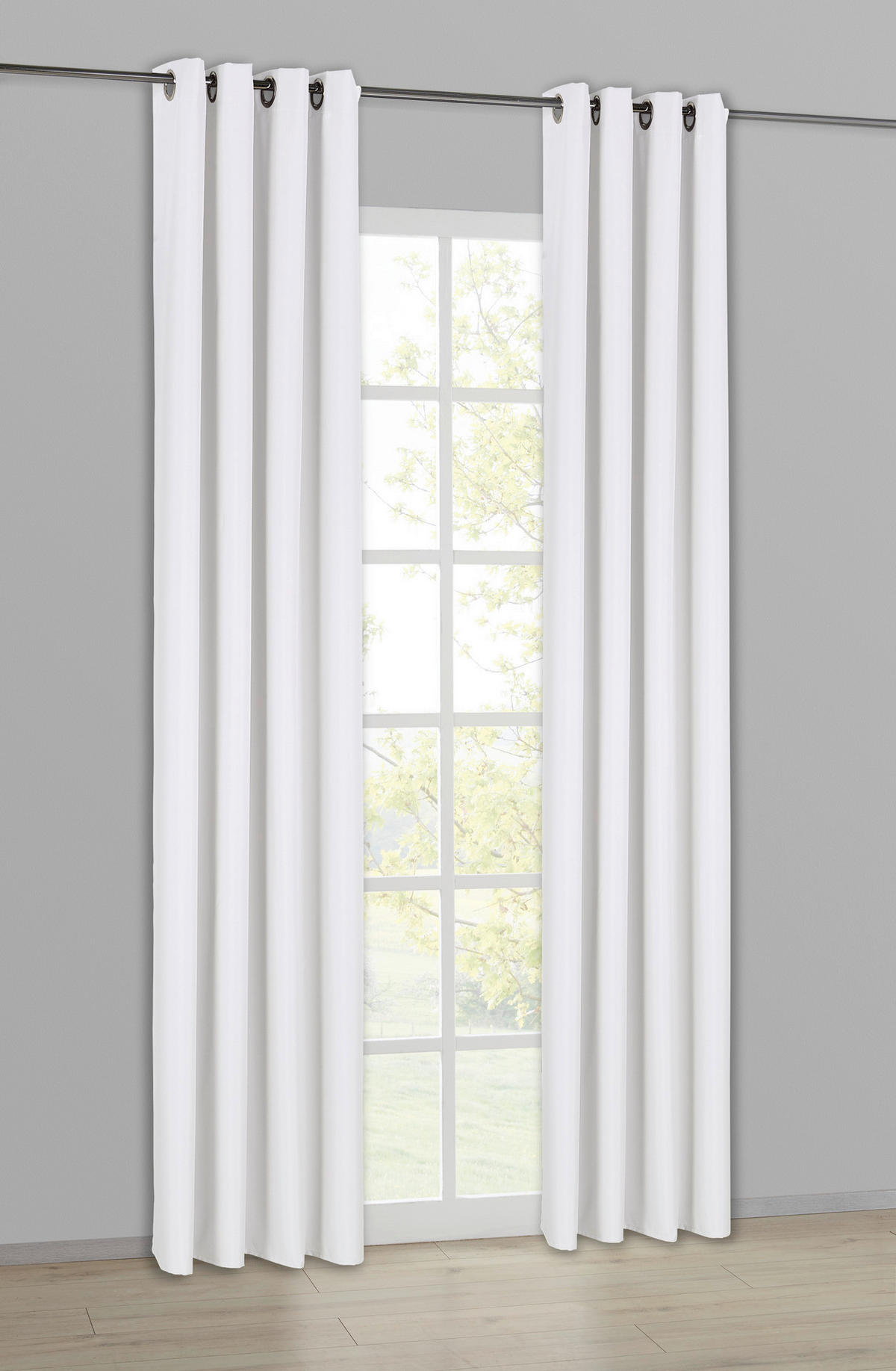 POCOline Ösenvorhang Sorrento weiß B/L: ca. 140x245 cm Sorrento - weiß (140,00/245,00cm) - POCOline