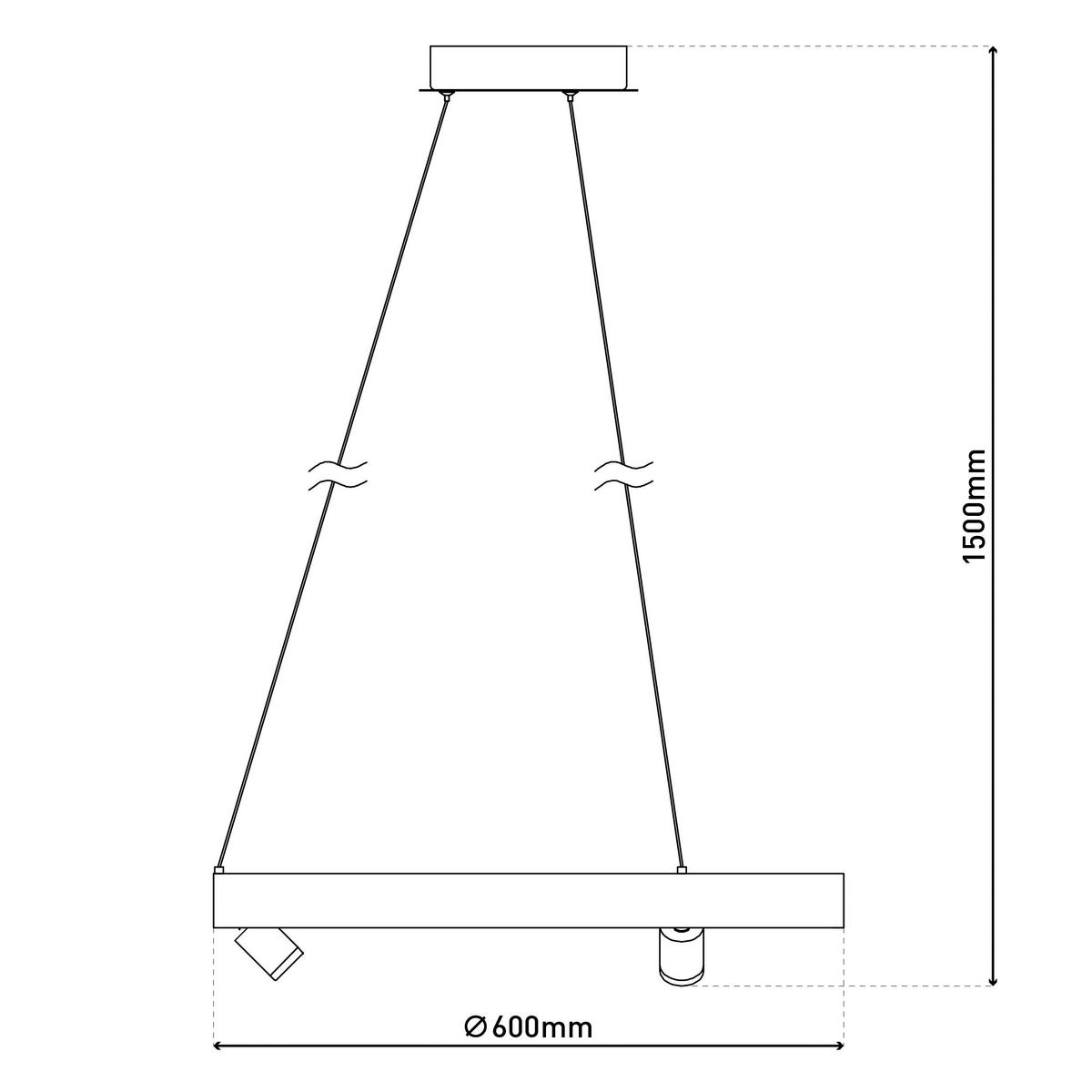 Näve Leuchten LED-Pendelleuchte stahlgrau Kunststoff Metall B/H/T/D: ca. 58x150x58x58 cm TRISTAN - stahlgrau (58,00/150,00/58,00cm) - Näve Leuchten