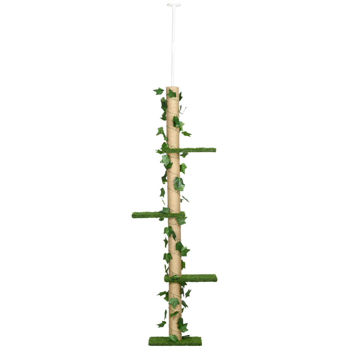 PawHut Kratzbaum gelb Spanplatte B/H/L: ca. 21x242x37 cm Kratzbaum - gelb/grün (37,00/21,00/242,00cm) - PawHut