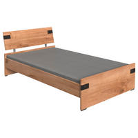 Bett Liverpool Eiche Plankeneiche Nachbildung Graphit B/T: ca. 120x200 cm Liverpool - Eiche/Graphit (120,00/200,00cm)